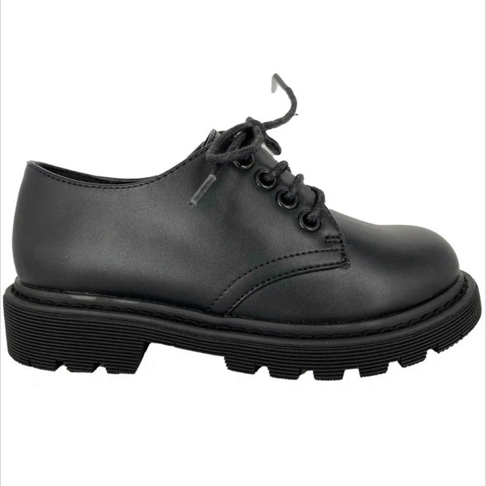 Black Lace-Up Oxford Shoes